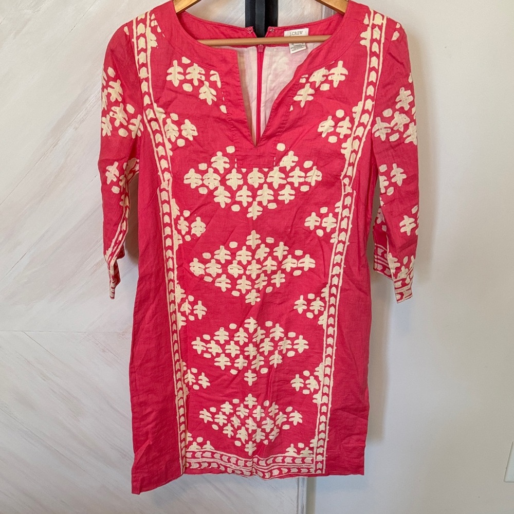 NWOT J. Crew Vibrant Coral and White Garment